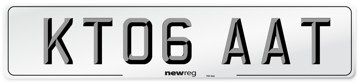 KT06 AAT Number Plate from New Reg